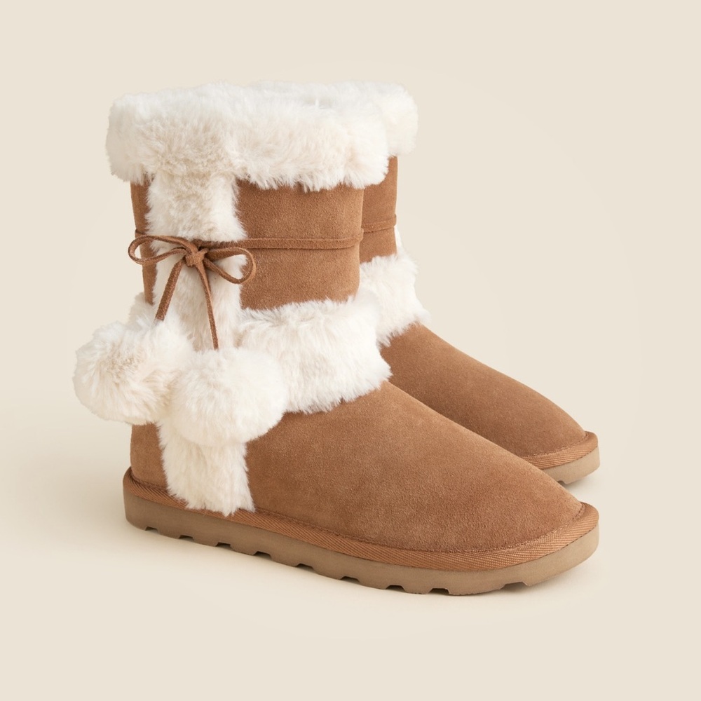 J Crew faux fur booties - sz 8 NWT!